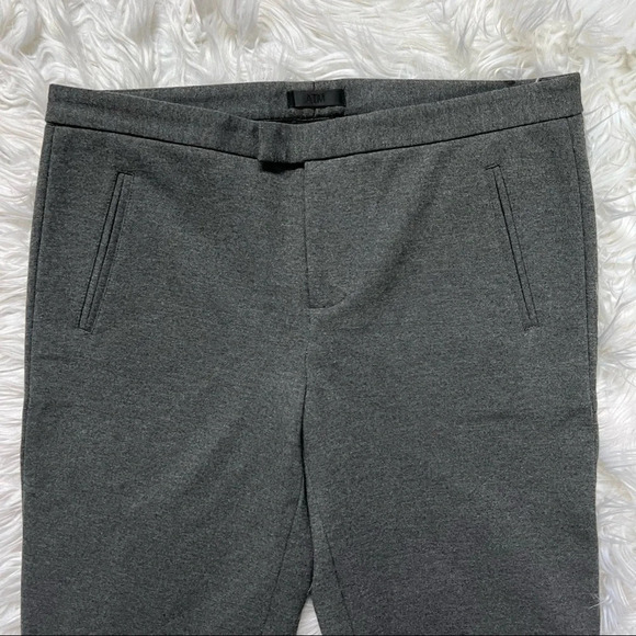 NWOT ATM Slim Cropped Cuffed Ponte Pants Charcoal Grey Business Casual Women’s 2 - Picture 6 of 12